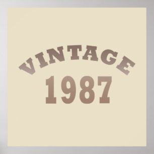 1987生まれ年のヴィンテージ誕生日 ポスター