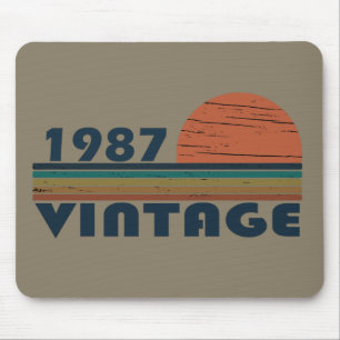 1987生まれ年のヴィンテージ誕生日 マウスパッド