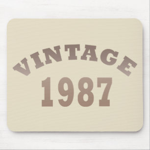 1987生まれ年のヴィンテージ誕生日 マウスパッド