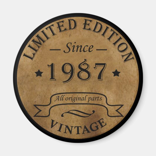 1987生まれ年のヴィンテージ誕生日 マグネット (正面)