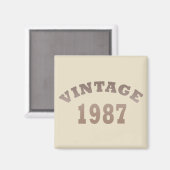 1987生まれ年のヴィンテージ誕生日 マグネット (正面/裏面)