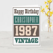 1987生まれ年グリーティングカード カード (黄色い花)