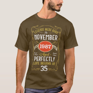 1987生まれ年11月のレジェンド35誕生日35年 Tシャツ