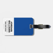 1987疑問に思年の女性の漫画ブックロゴ ラゲッジタグ (裏面横)