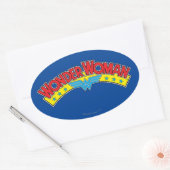 1987疑問に思年の女性の漫画ブックロゴ 楕円形シール (封筒)