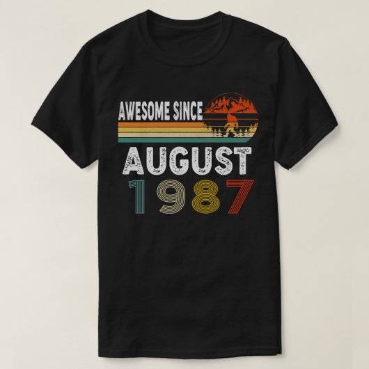 1987素晴らし年威厳がある以来 Tシャツ (デザイン正面)