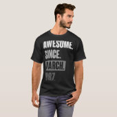 1987素晴らし年3月誕生日第36飾り以降 Tシャツ (正面フル)