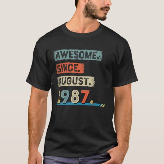 1987素晴らし年34誕生日以来 Tシャツ (正面)