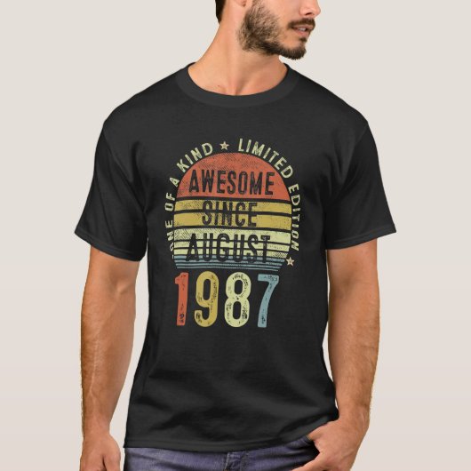1987素晴らし年35歳35歳から Tシャツ (正面)