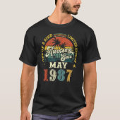 1987素晴らし年5月以来ヴィンテージ35誕生日 Tシャツ (正面)