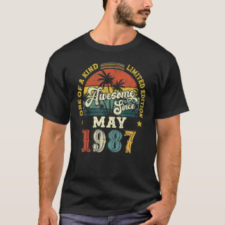 1987素晴らし年5月以来ヴィンテージ35誕生日 Tシャツ