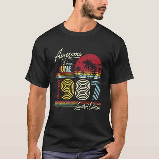 1987素晴らし年6月35誕生日以降 Tシャツ (正面)