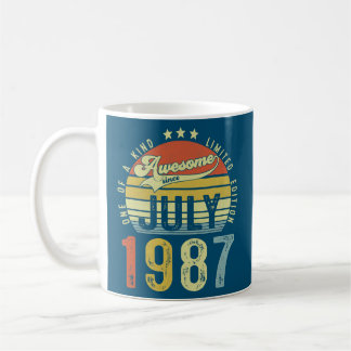 1987素晴らし年7月以来ヴィンテージ35誕生日 コーヒーマグカップ