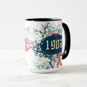 1987誕生日年、1987年以来、または1987年に作られた マグカップ (正面右)