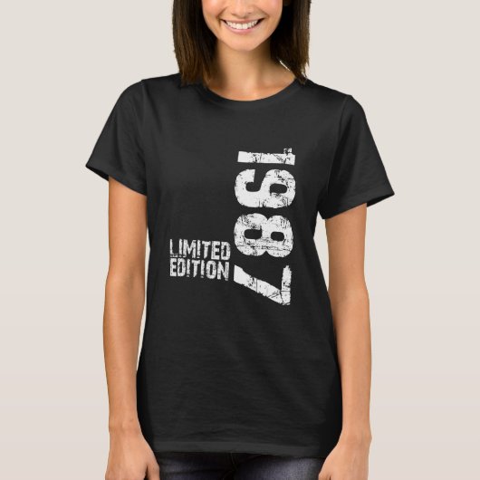 1987限定版誕生日ヴィンテージレトロ_2 Tシャツ (正面)