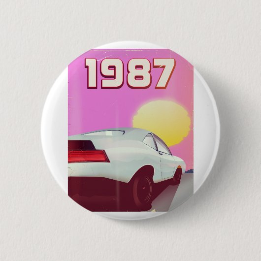 1987 スポーツカーポスター 缶バッジ (正面)