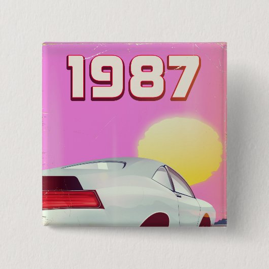 1987 スポーツカー ポスター 缶バッジ (正面)