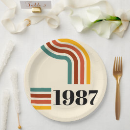 1987 レトロ ヴィンテージ ポスター 40歳の誕生日 ペーパープレート