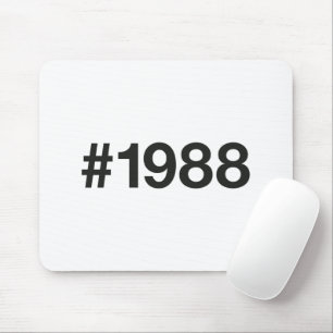 1988ハッシュタグ37誕生日記念日 マウスパッド