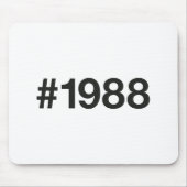 1988ハッシュタグ37誕生日記念日 マウスパッド (正面)