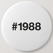 1988ハッシュタグ37誕生日記念日 缶バッジ (正面)
