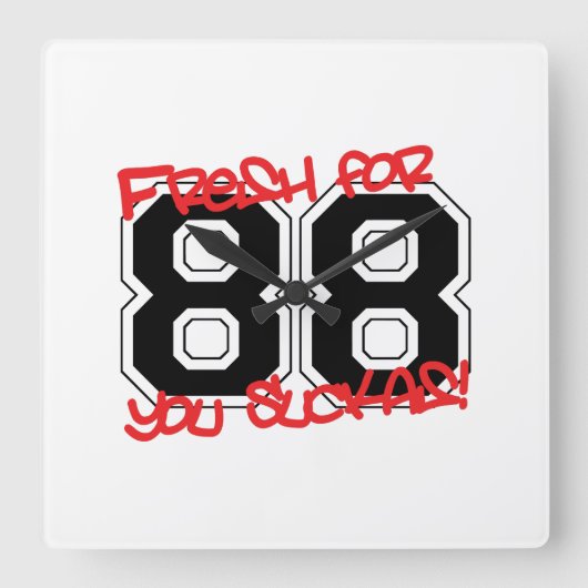 1988年に新たに スクエア壁時計 (正面)