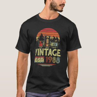 1988年に製造された35歳ヴィンテージ35誕生日Ret Tシャツ