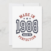 1988年に製造され、完璧に熟成した誕生日プレゼント 招待状 (正面)