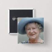 1988年の女王エリザベス女王 缶バッジ (正面&裏面)