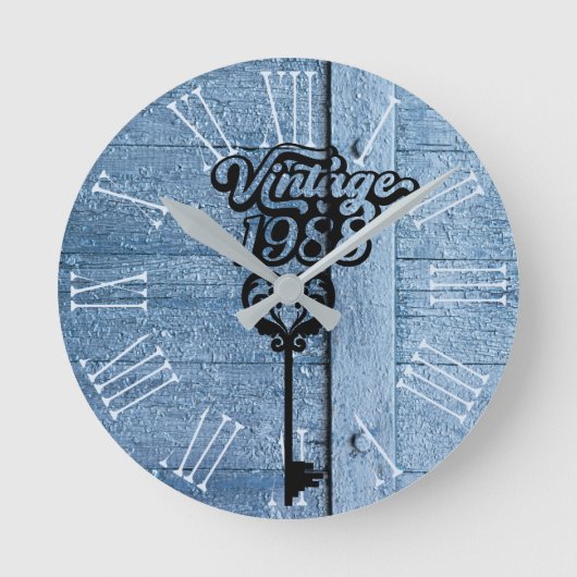 1988年ヴィンテージアクリル時計 ラウンド壁時計 (正面)