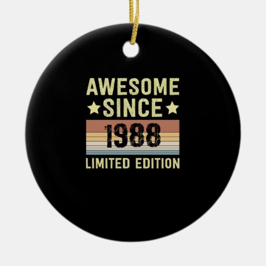 1988年生まれのあなたへお誕生日おめでとう セラミックオーナメント (正面)