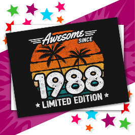 1988年生まれ限定復刻版レトロかっこいい1988年から ポストカード