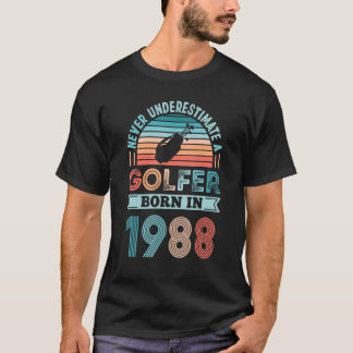 1988年生まれ40th Birthday Golfパパのゴルファー Tシャツ