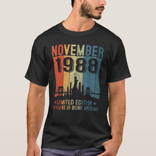 1988年11月34素晴らし日誕生 Tシャツ (正面)