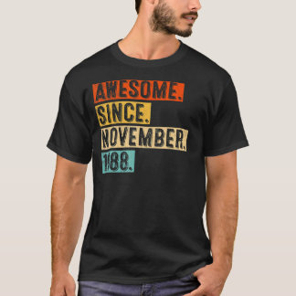 1988年11素晴らし月以来34誕生日34年 Tシャツ