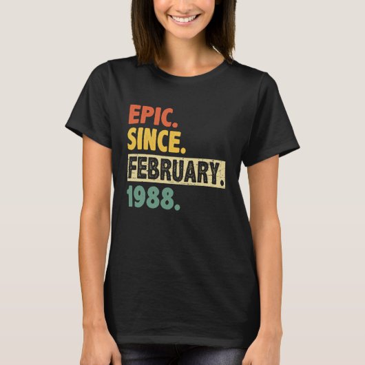 1988年2月以来35誕生日叙事詩35歳 Tシャツ (正面)