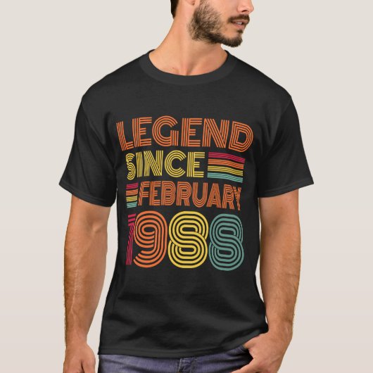 1988年2月35日素晴らし誕生から35歳 Tシャツ (正面)