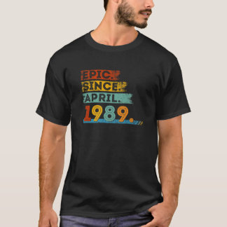 1988年4月以来33年続く誕生日 Tシャツ