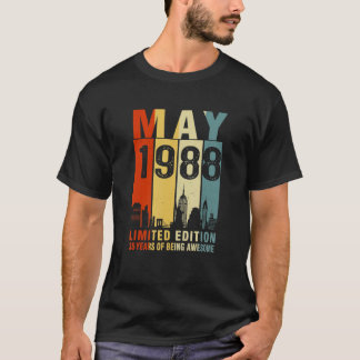 1988年5月35年のヴィンテージ素晴らし Tシャツ