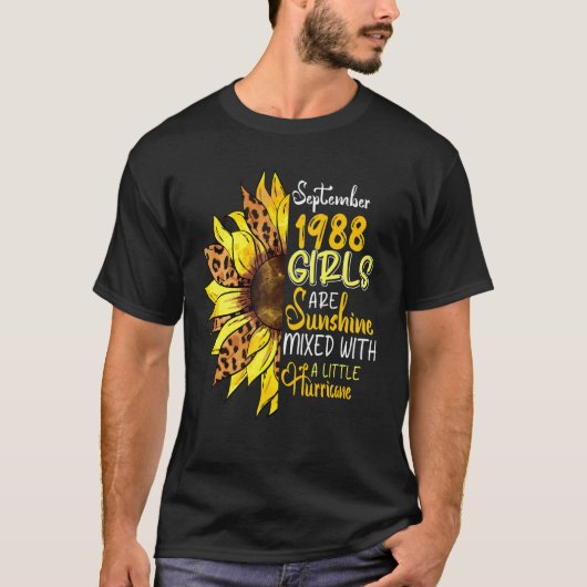 1988年9月女の子が日差しとハーリをミックス Tシャツ (正面)