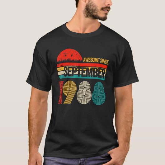 1988年9素晴らし月34日から34歳 Tシャツ (正面)