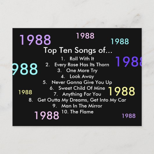 1988曲 ポストカード (正面)