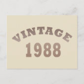 1988生まれ年のヴィンテージ誕生日ギフト シーズンポストカード (正面)