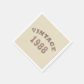 1988生まれ年のヴィンテージ誕生日ギフト スタンダードカクテルナプキン (角)