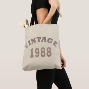1988生まれ年のヴィンテージ誕生日ギフト トートバッグ
