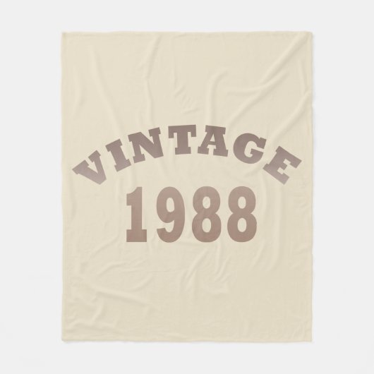 1988生まれ年のヴィンテージ誕生日ギフト フリースブランケット (正面)