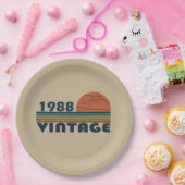 1988生まれ年のヴィンテージ誕生日ギフト ペーパープレート (パーティー)