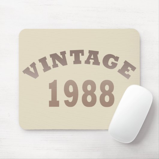 1988生まれ年のヴィンテージ誕生日ギフト マウスパッド (マウス)