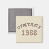 1988生まれ年のヴィンテージ誕生日ギフト マグネット (正面/裏面)