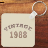 1988生まれ年のヴィンテージ誕生日 キーホルダー (裏面)